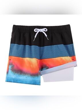 2 for $15 sale: Brisira board / swim shorts blue orange and black (14-16Y)